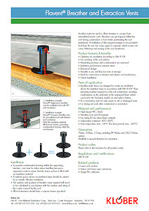 KLOBER Flavent Breather Vents and Extraction Vents Data Sheet